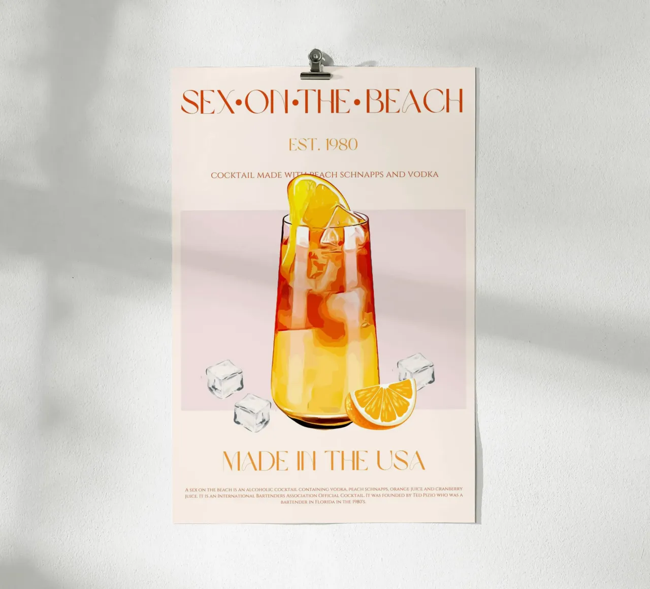 Sex on the Beach Cocktail Print hahnemühle by KOKRPrints
