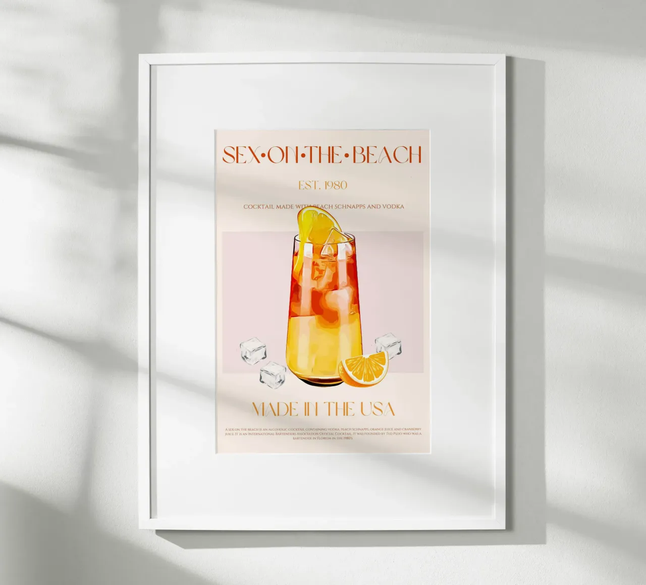 Sex on the Beach Cocktail Print hahnemühle by KOKRPrints