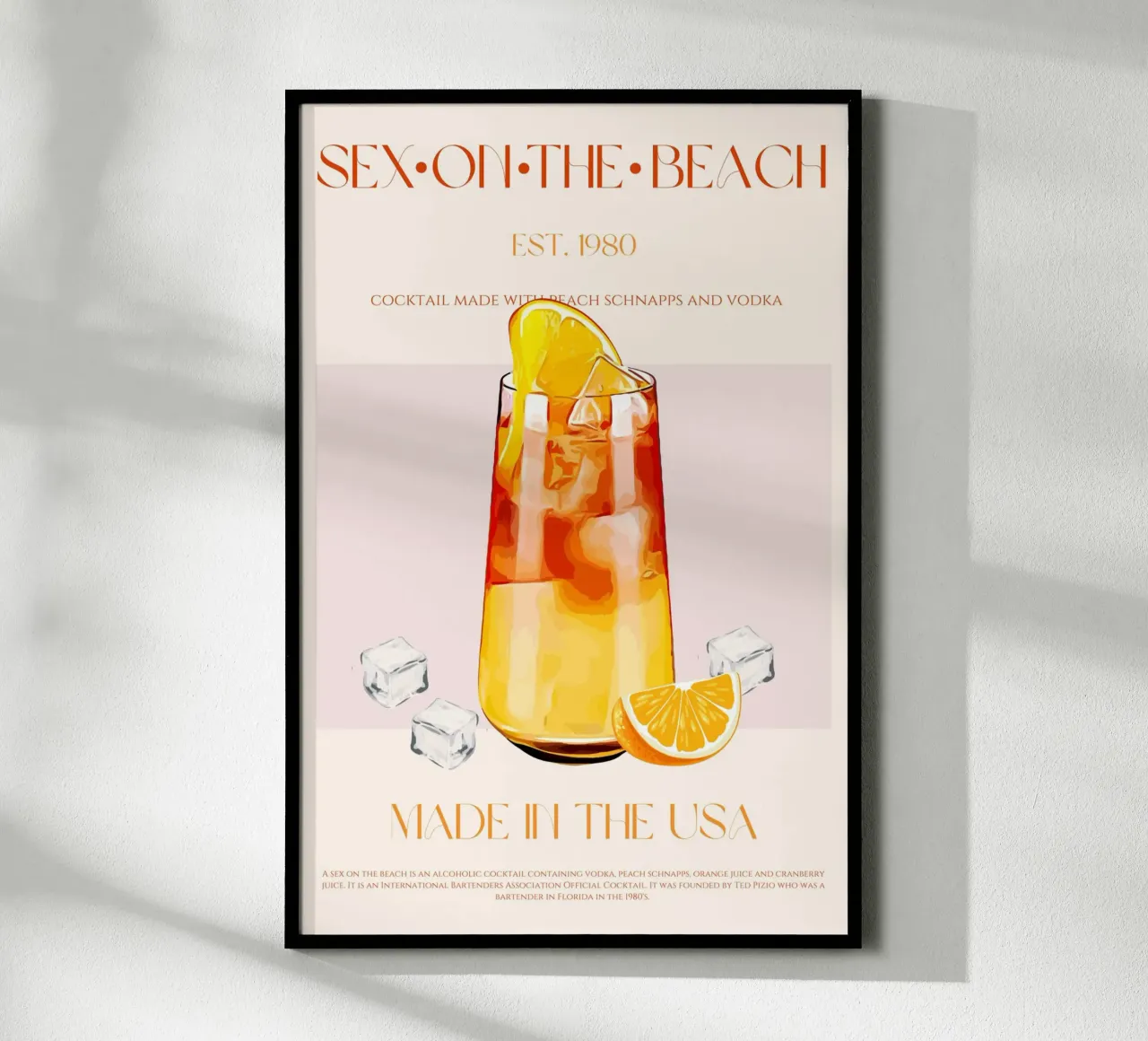 Sex on the Beach Cocktail Print hahnemühle by KOKRPrints