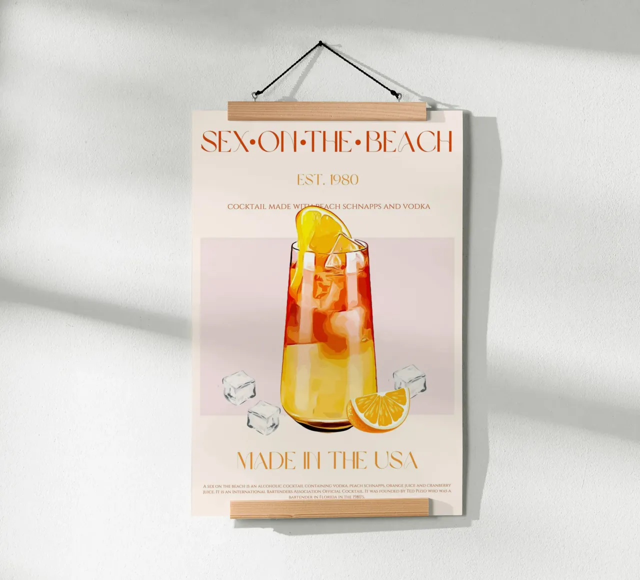 Sex on the Beach Cocktail Print hahnemühle by KOKRPrints