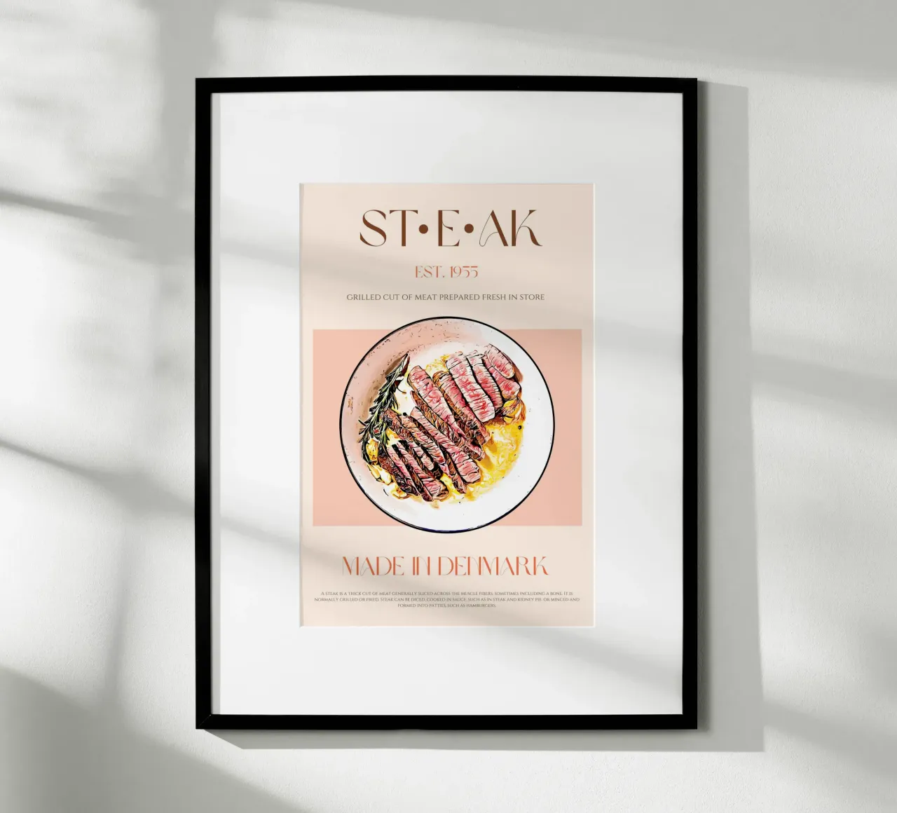 Steak Print poster by KOKRPrints