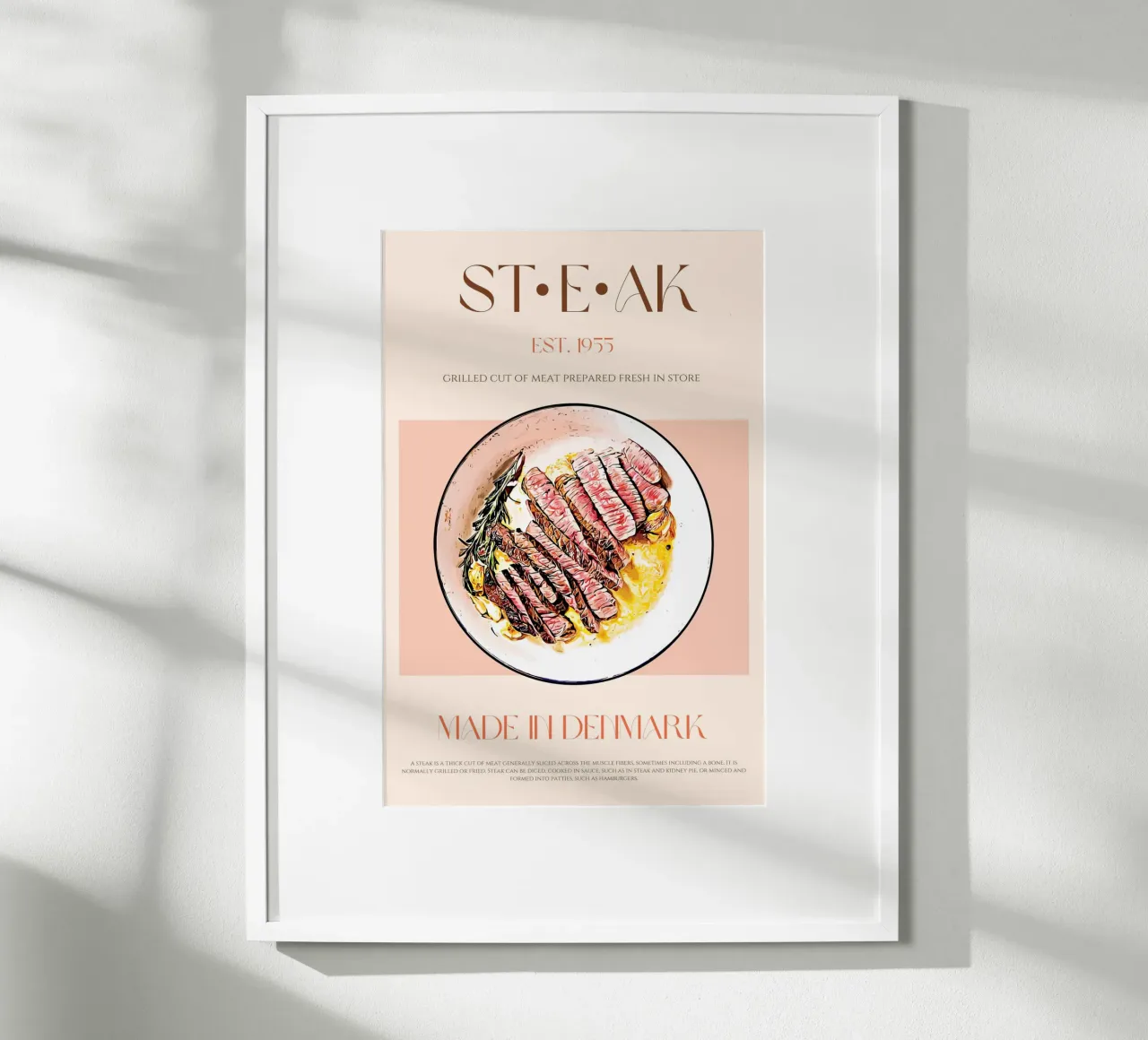 Steak Print poster by KOKRPrints