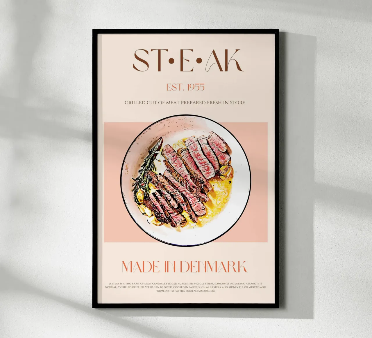 Steak Print poster by KOKRPrints