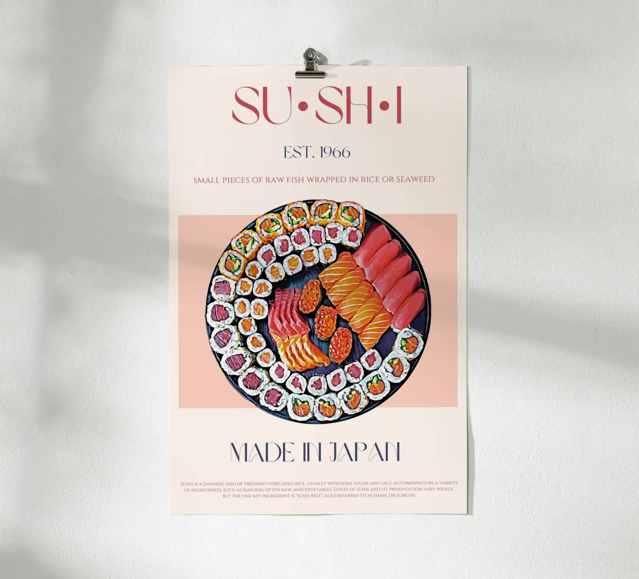 Sushi Print poster by KOKRPrints