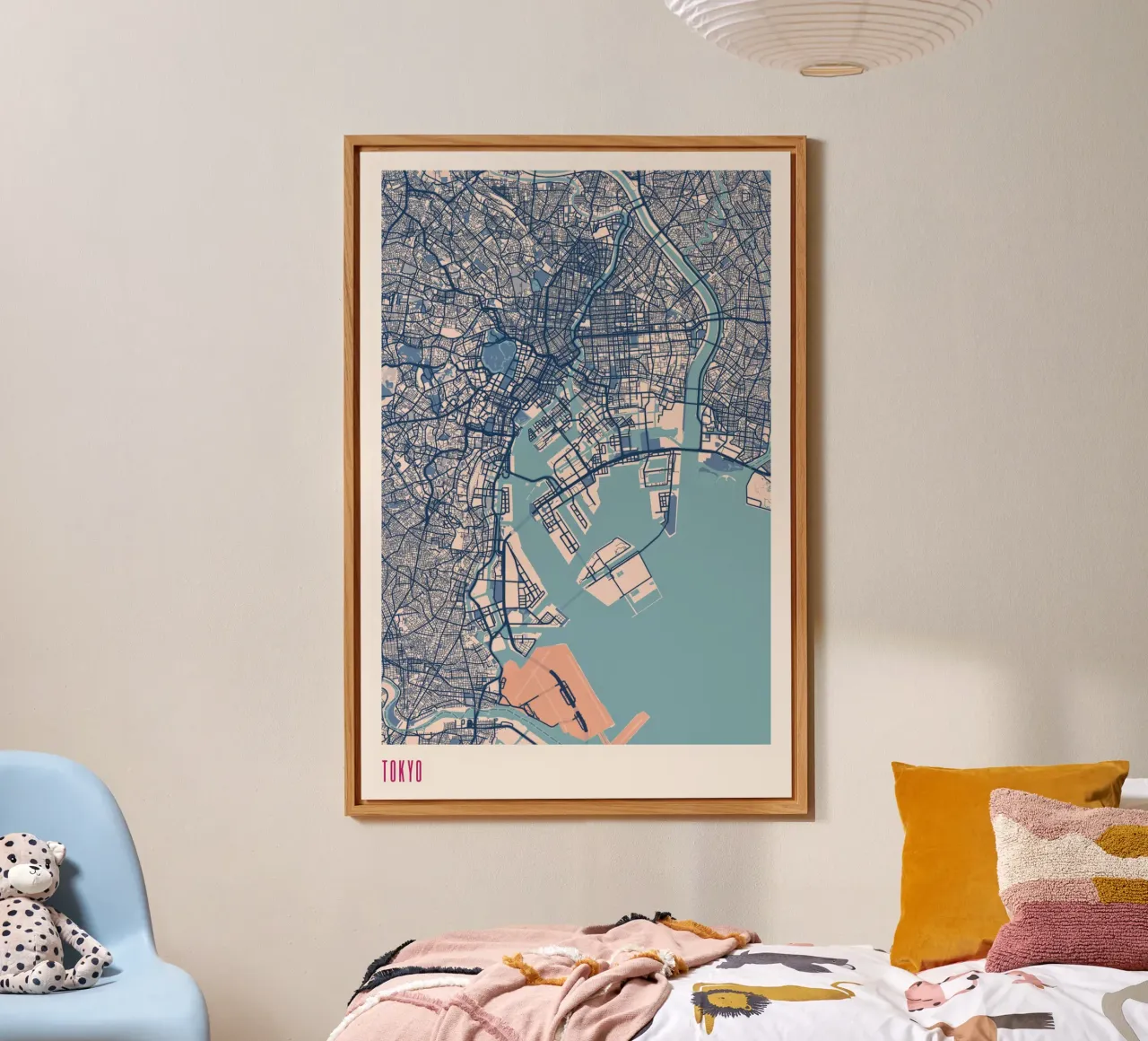 Tokyo in blue alu-dibond by MOOODZART