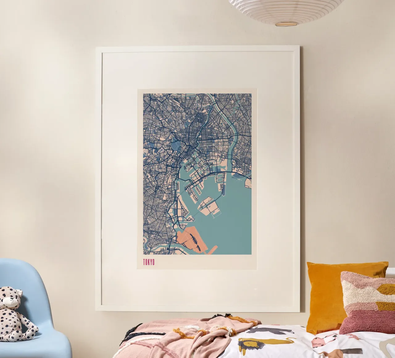 Tokyo in blu poster da MOOODZART