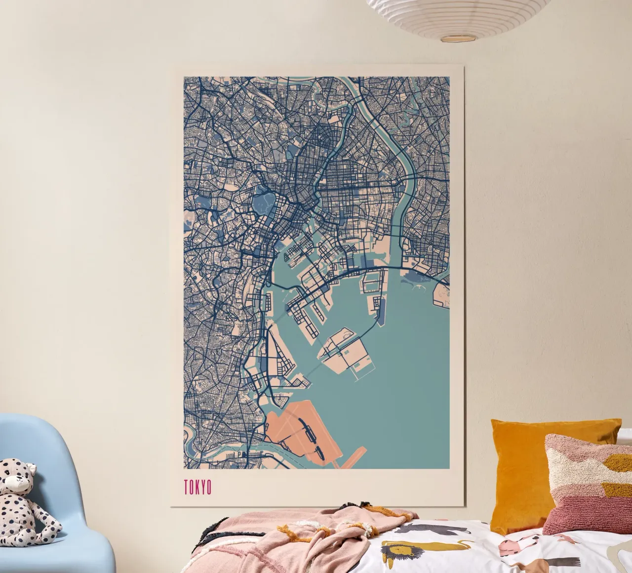 Tokyo in blu poster da MOOODZART