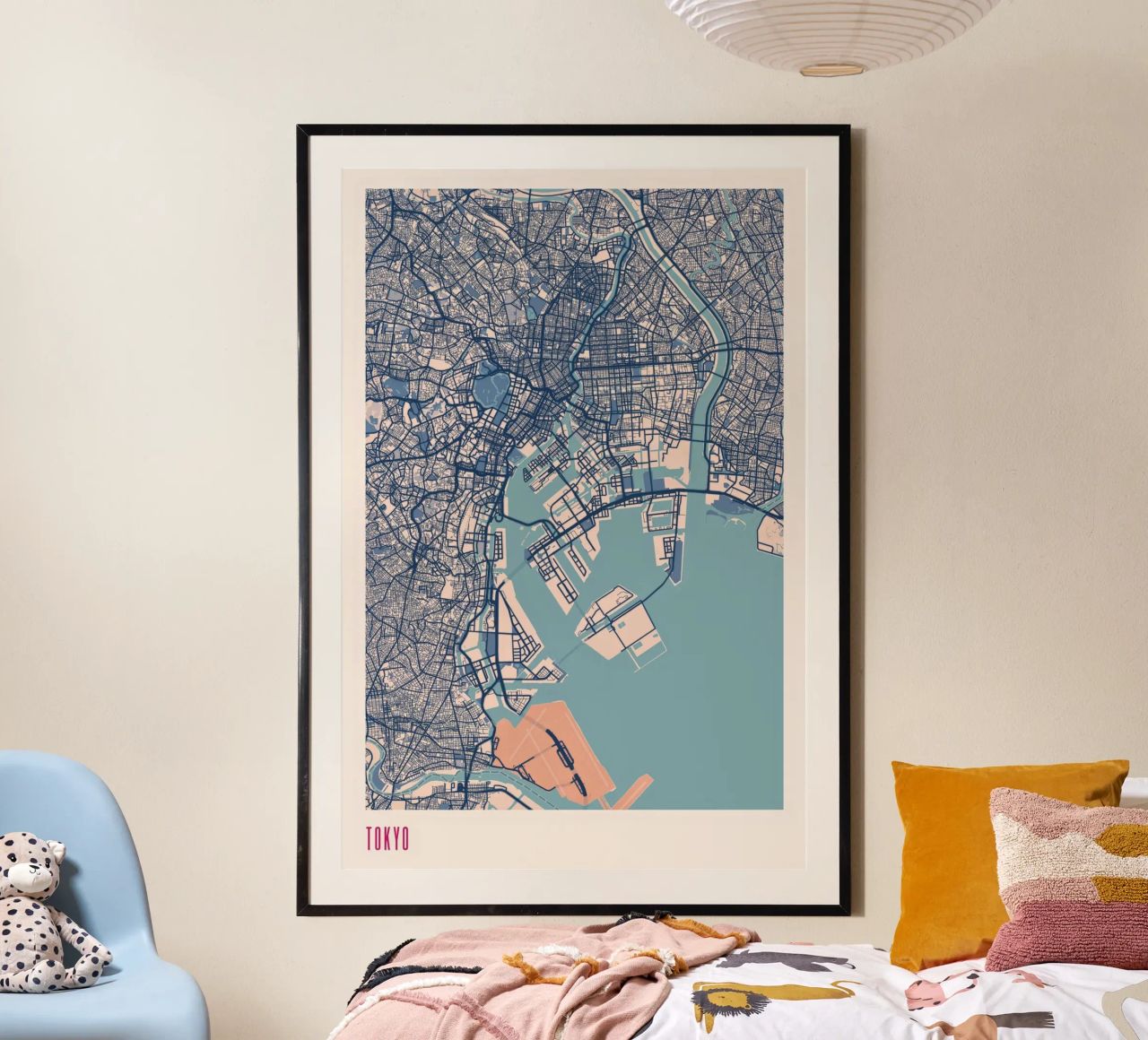 Tokio in Blau Poster von MOOODZART