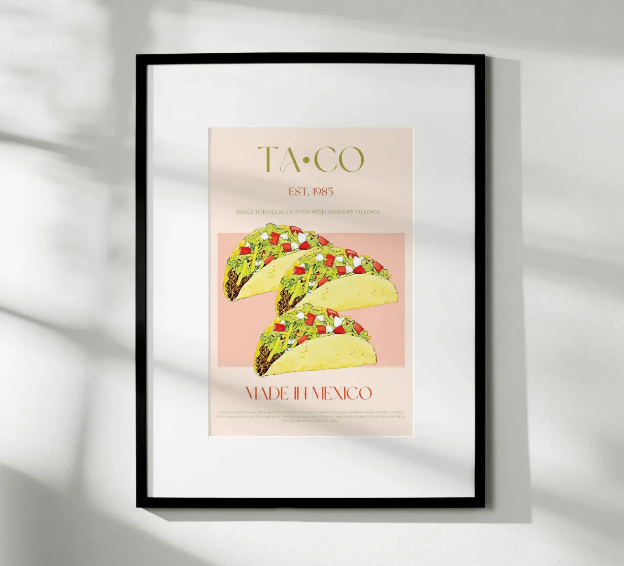 Taco Print poster by KOKRPrints