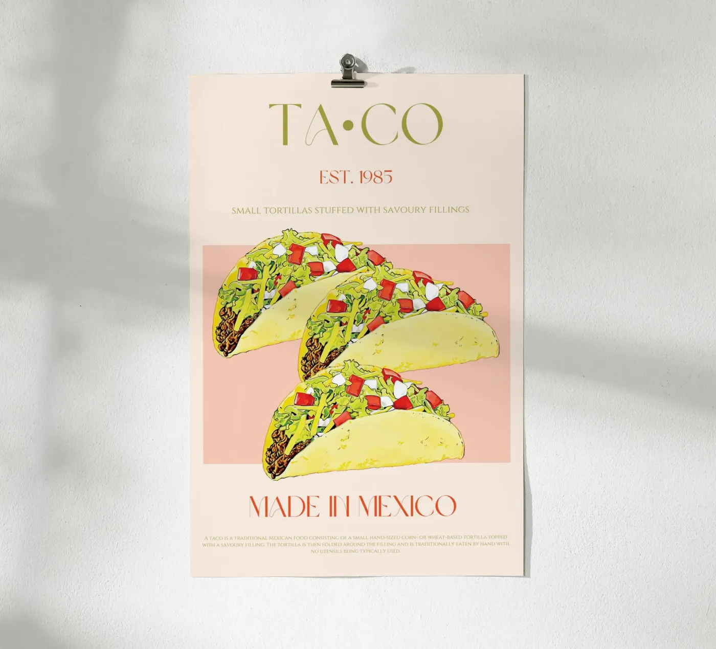 Taco Print Poster von KOKRPrints