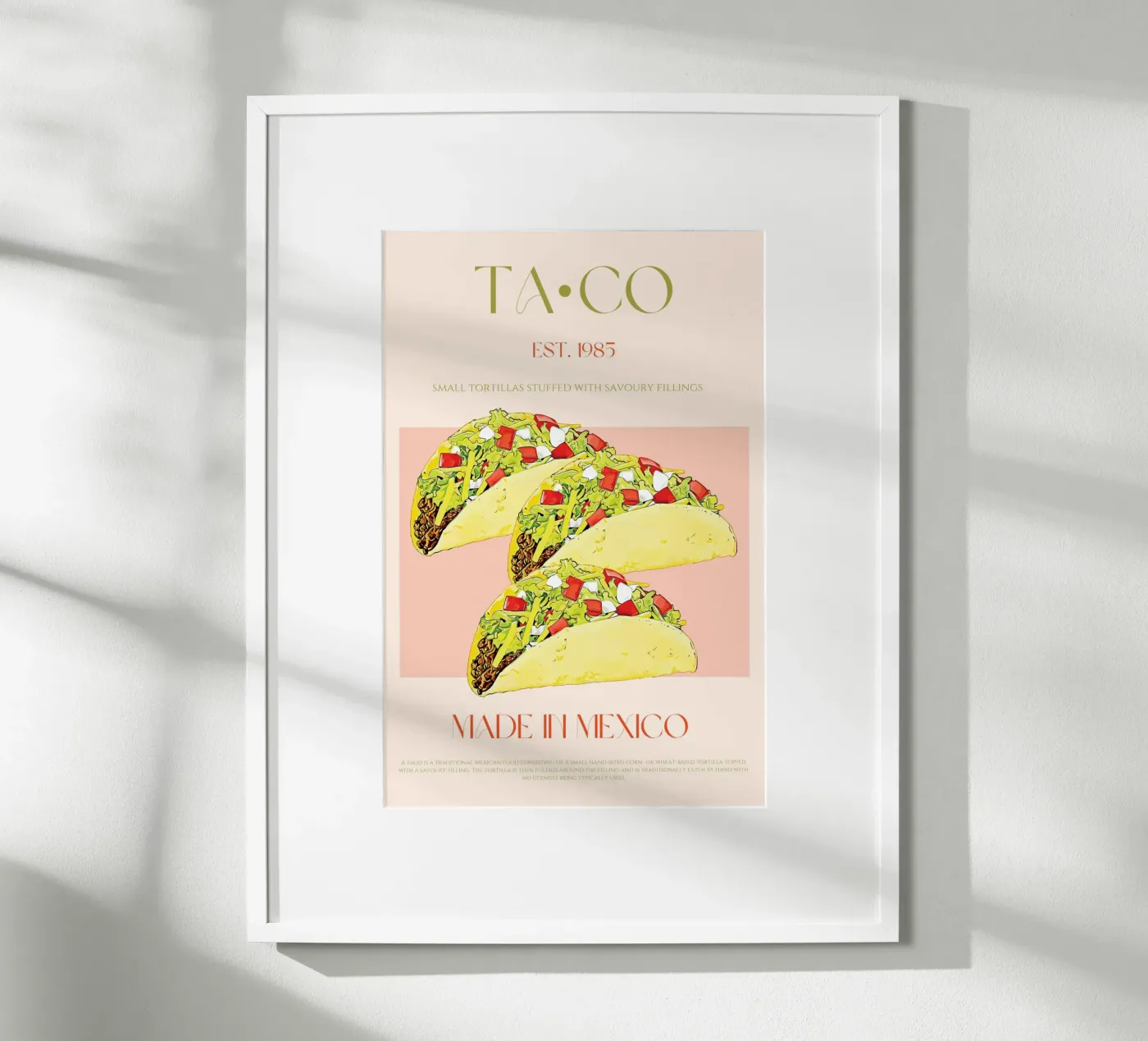 Taco Print Poster von KOKRPrints