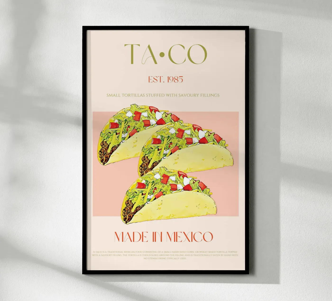 Taco Print Poster von KOKRPrints