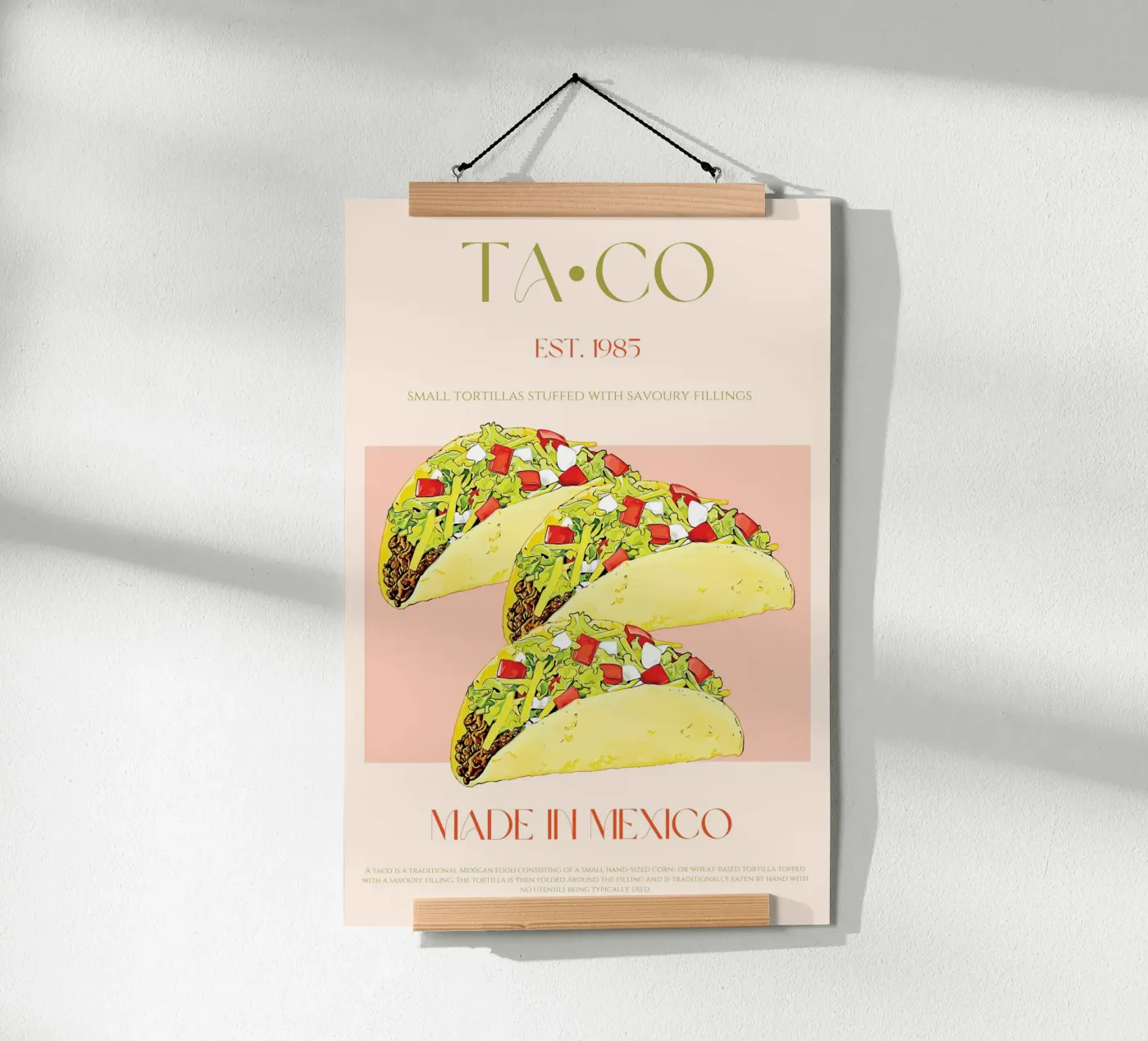 Taco Print Poster von KOKRPrints