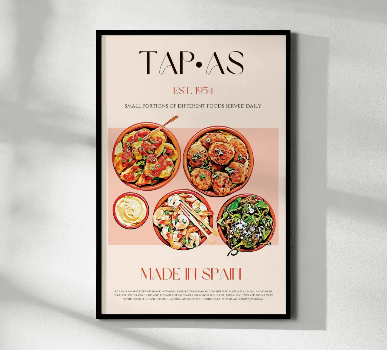 Tapas Print poster by KOKRPrints