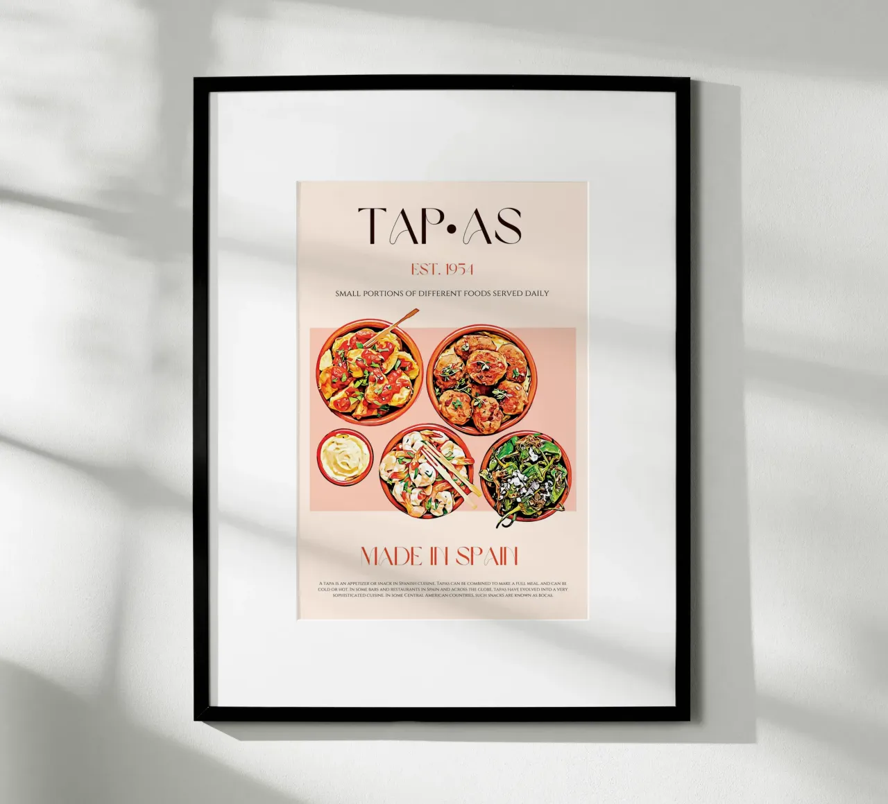 Tapas Print poster by KOKRPrints