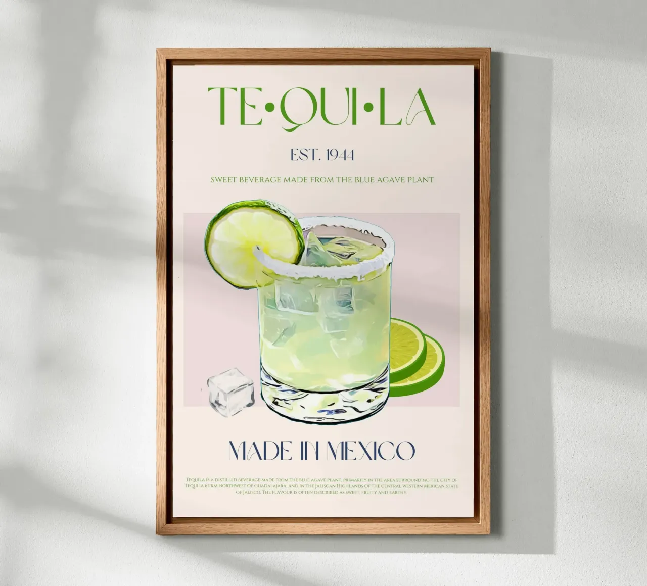 Tequila Print canvas by KOKRPrints