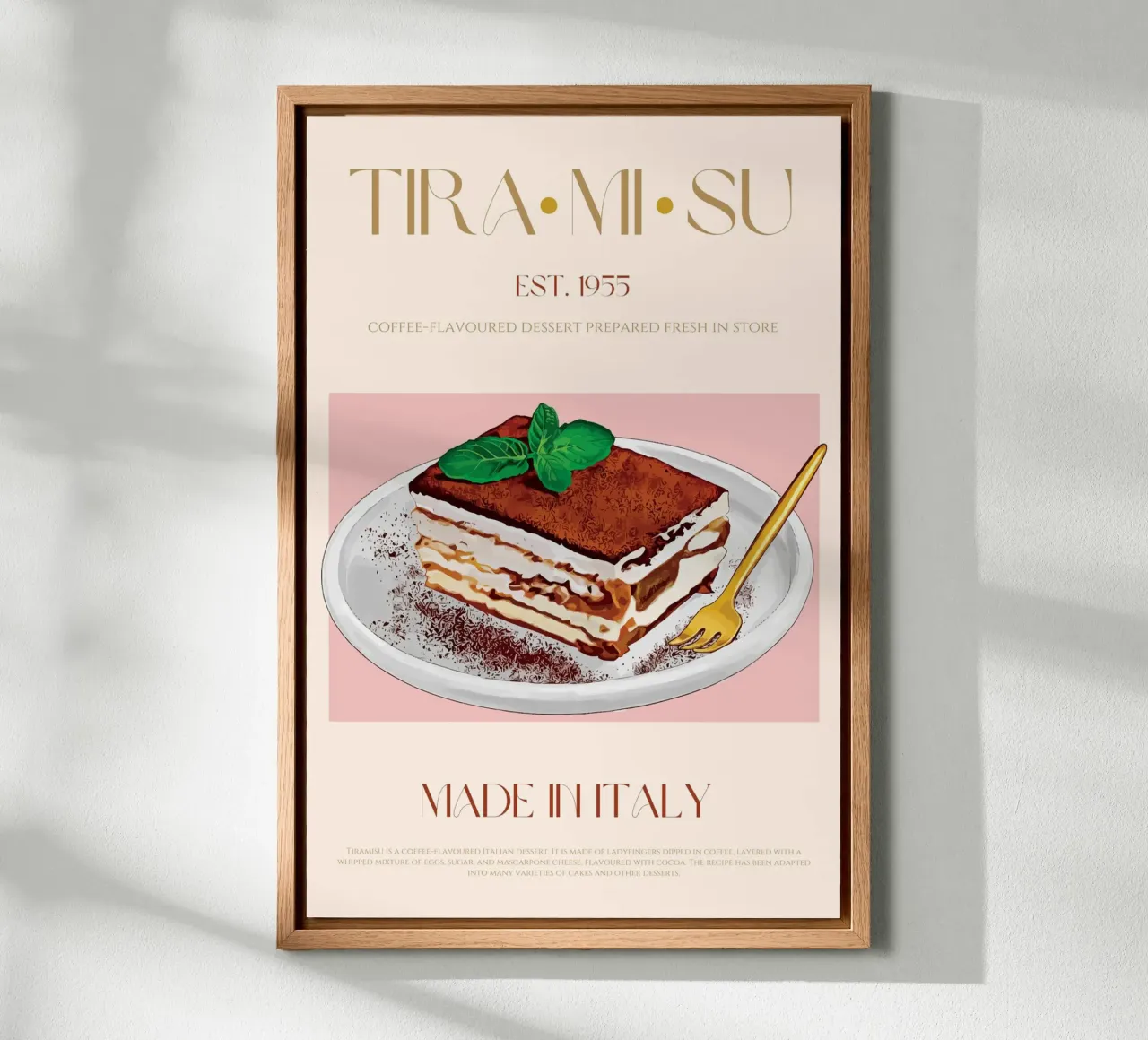 Tiramisu Print canvas by KOKRPrints