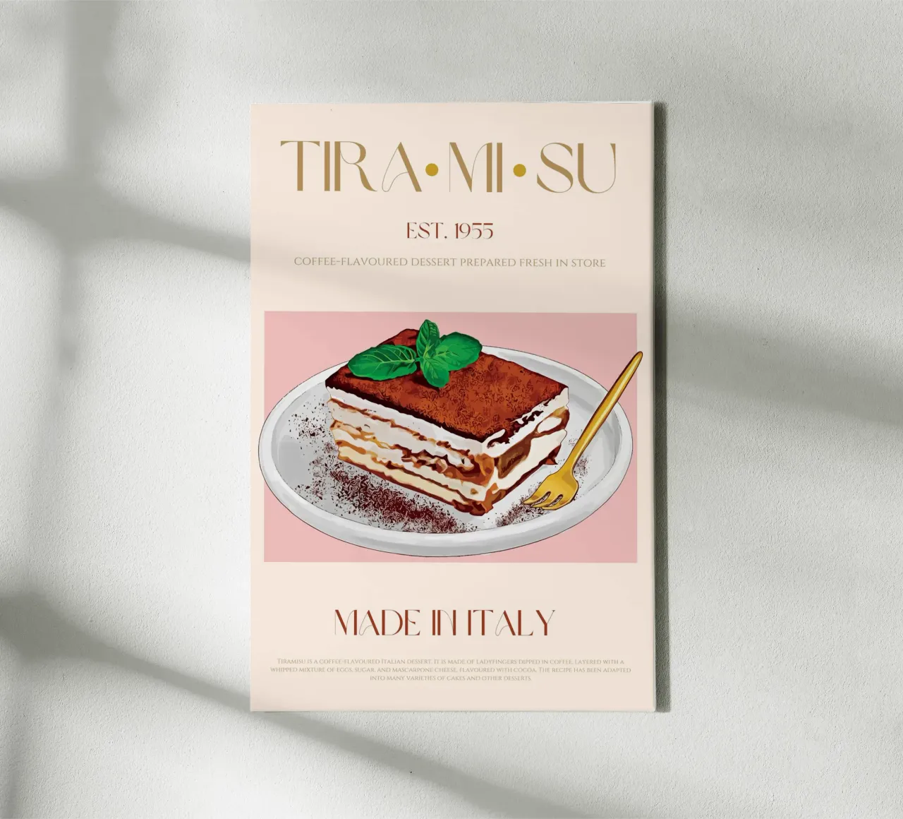 Tiramisu Print canvas by KOKRPrints