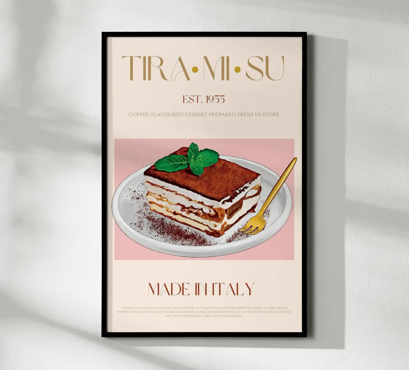 Tiramisu Print poster by KOKRPrints