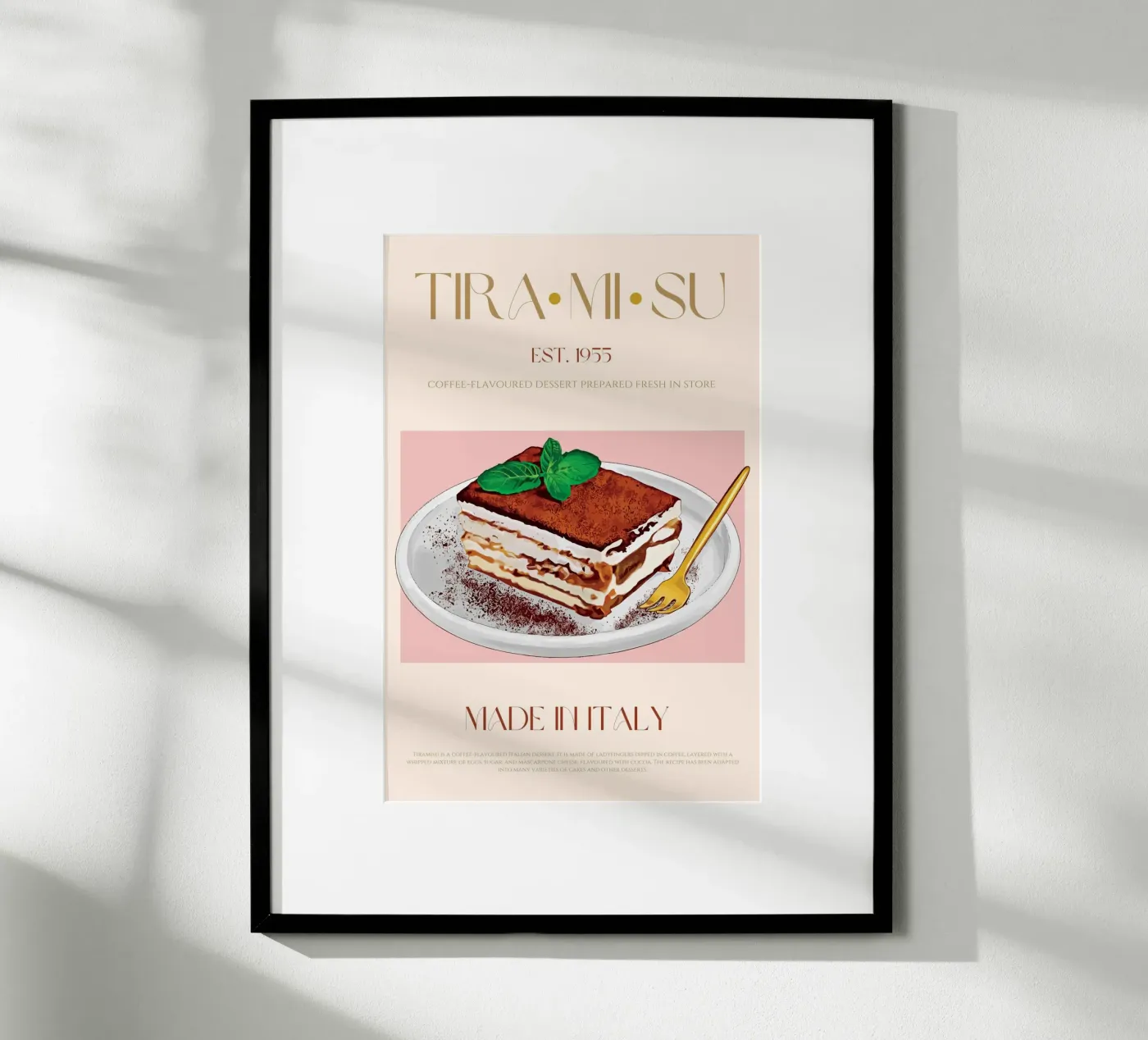 Tiramisu Print poster by KOKRPrints