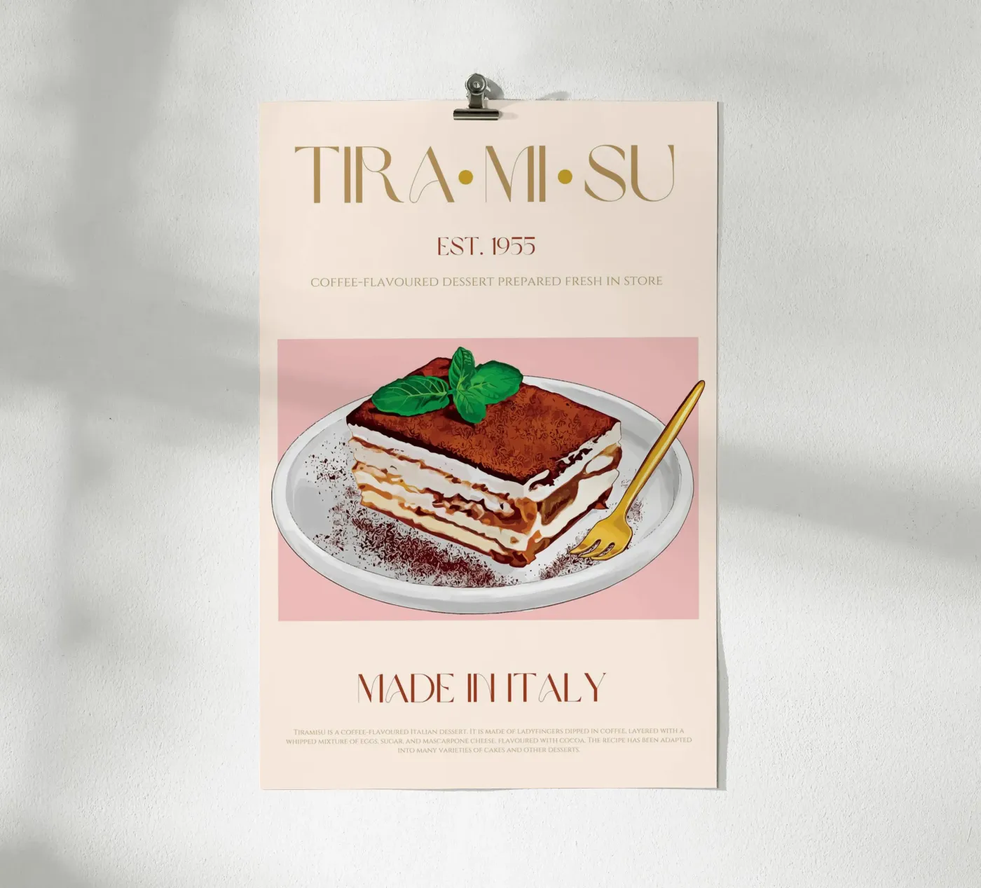 Tiramisu Print poster by KOKRPrints