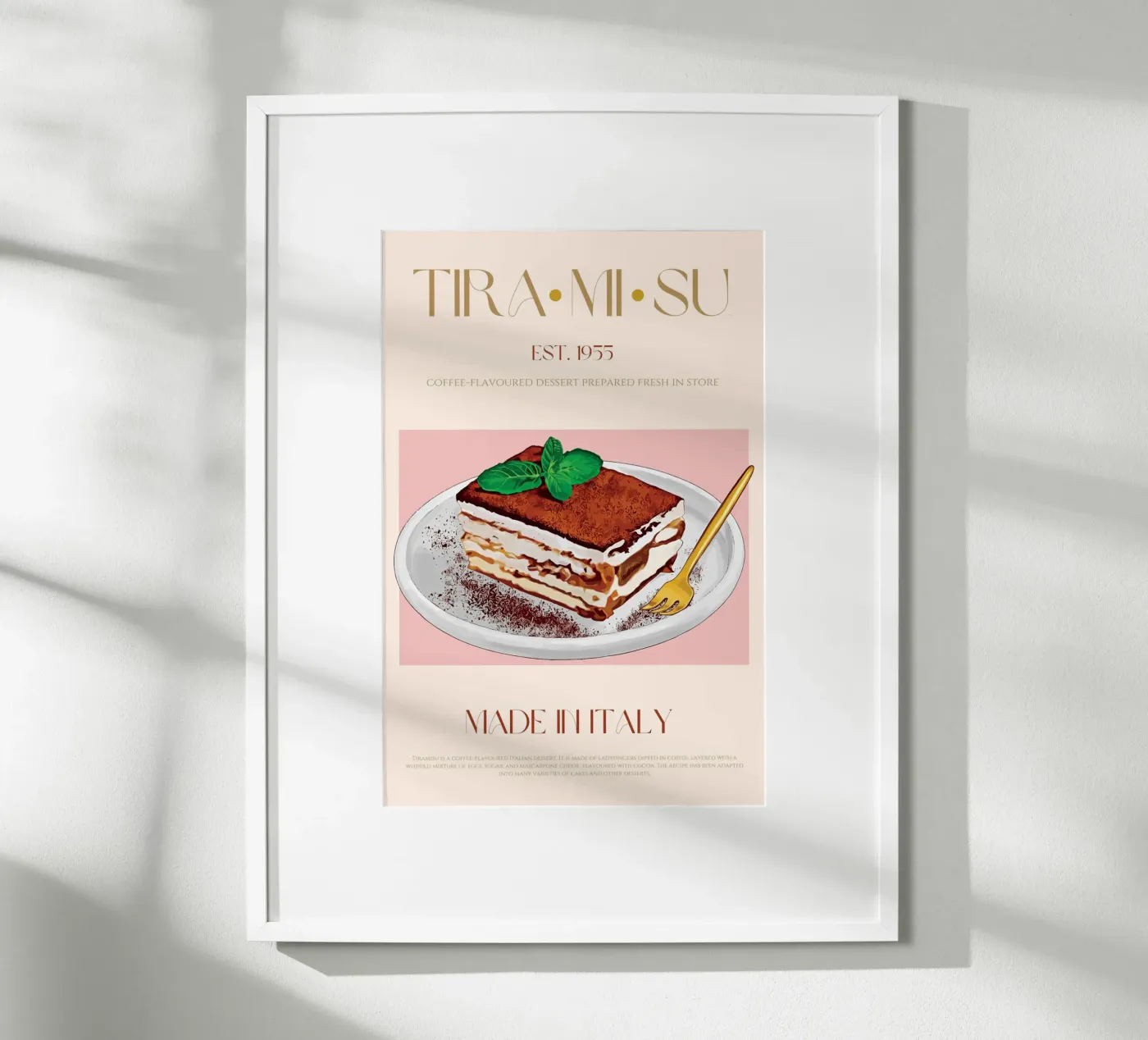 Tiramisu Print poster by KOKRPrints