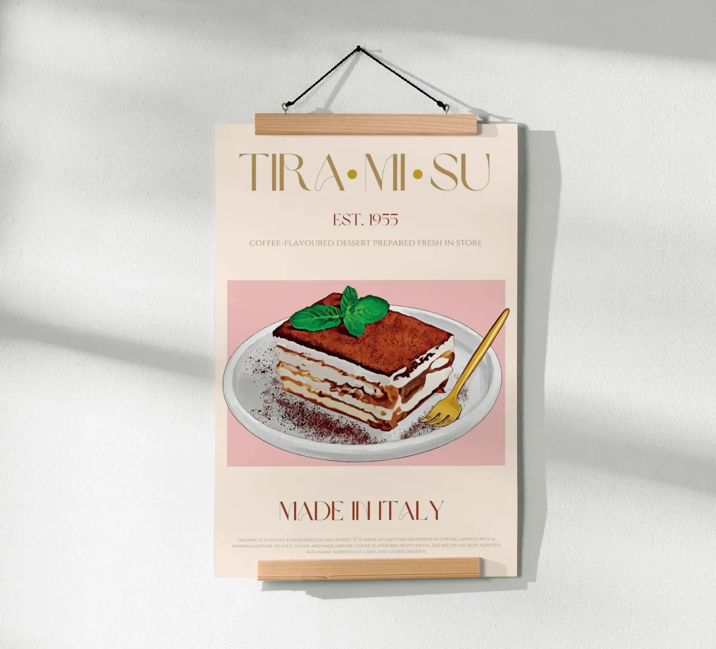 Tiramisu Print poster by KOKRPrints