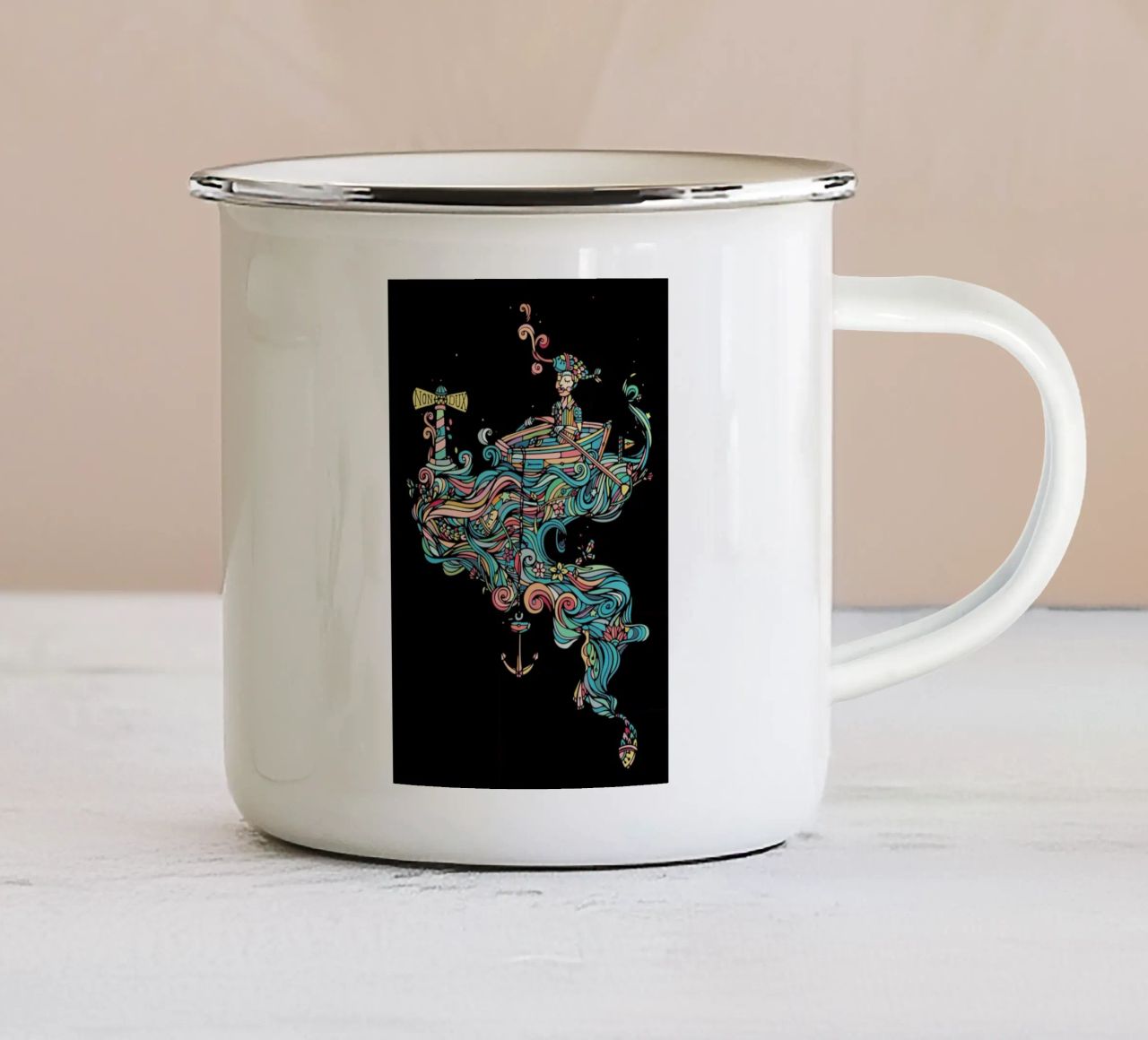 Non Dux tazza in smalto da Ninhol