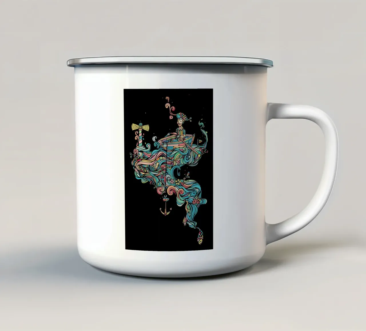 Non Dux tazza in smalto da Ninhol