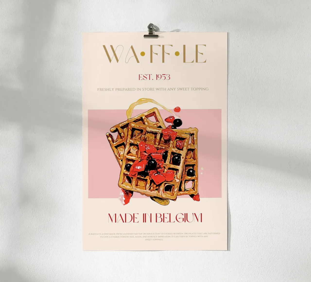 Waffle Print poster by KOKRPrints