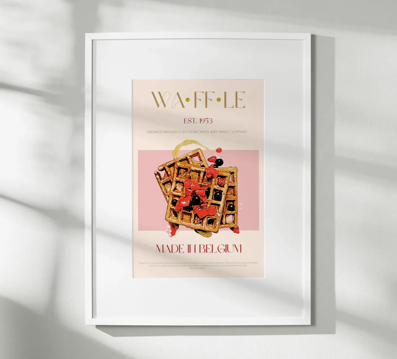 Waffle Print poster by KOKRPrints
