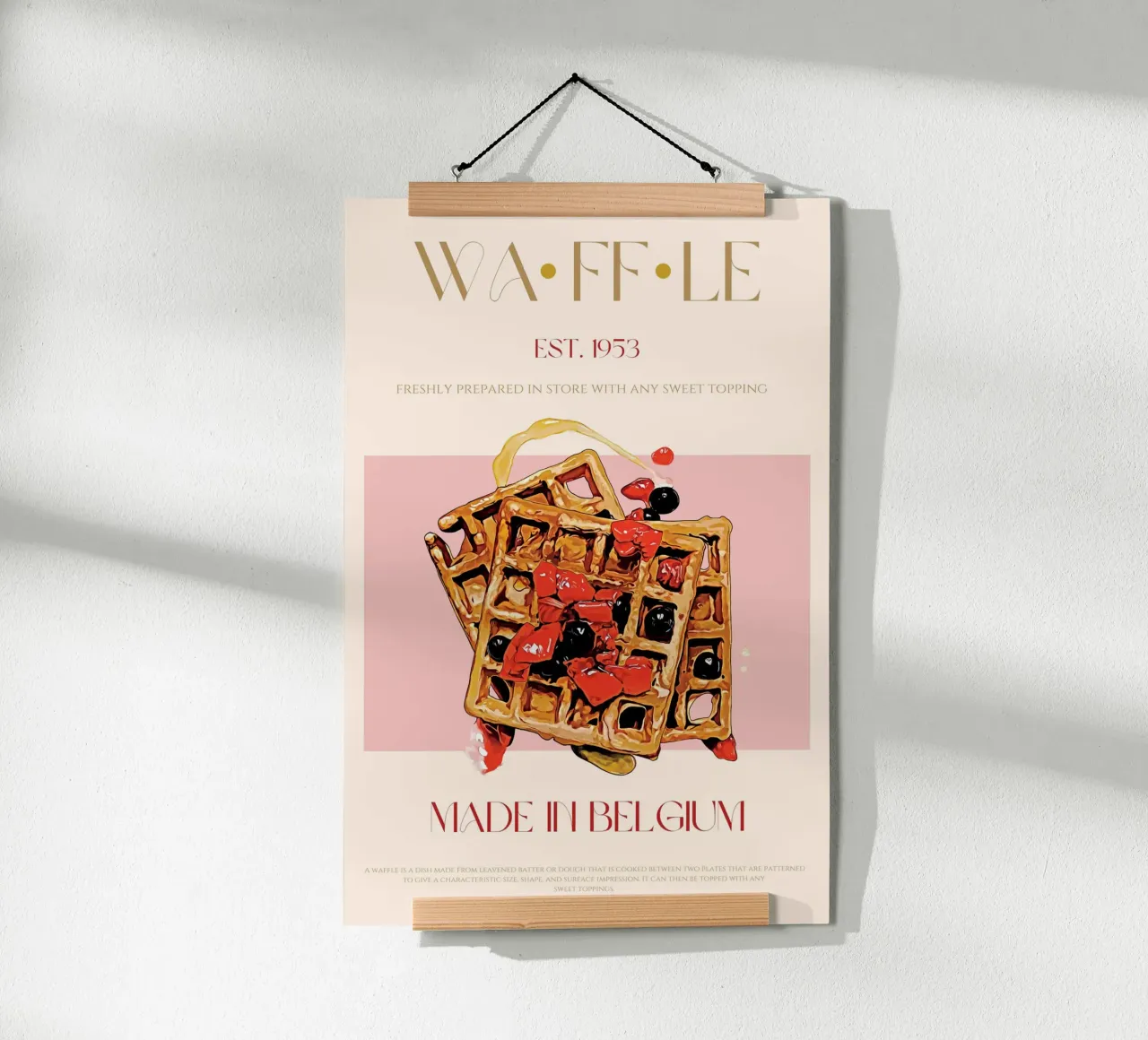 Waffle Print poster by KOKRPrints