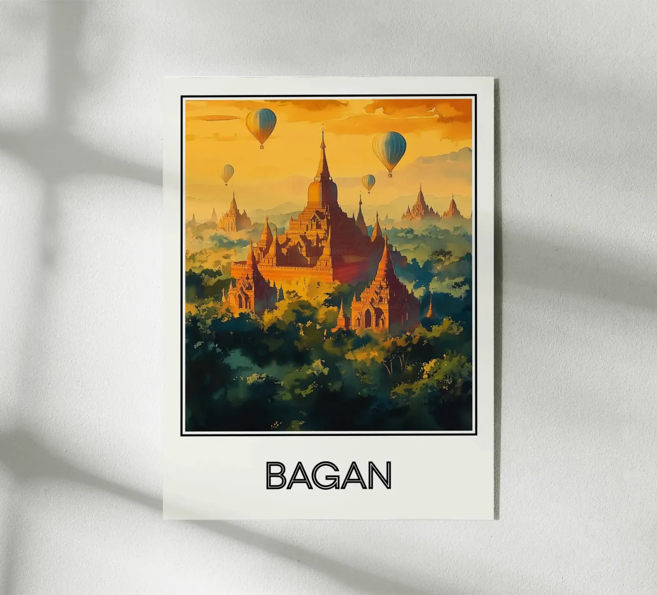 Affiche Bagan Birmanie plexiglass da Frame the World