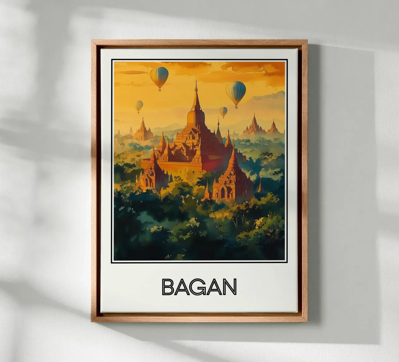 Kaart canvas met Baklijst van Frame the World
