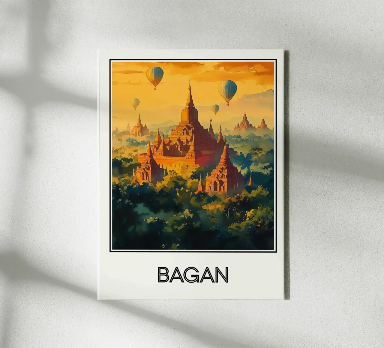 Kaart canvas met Baklijst van Frame the World