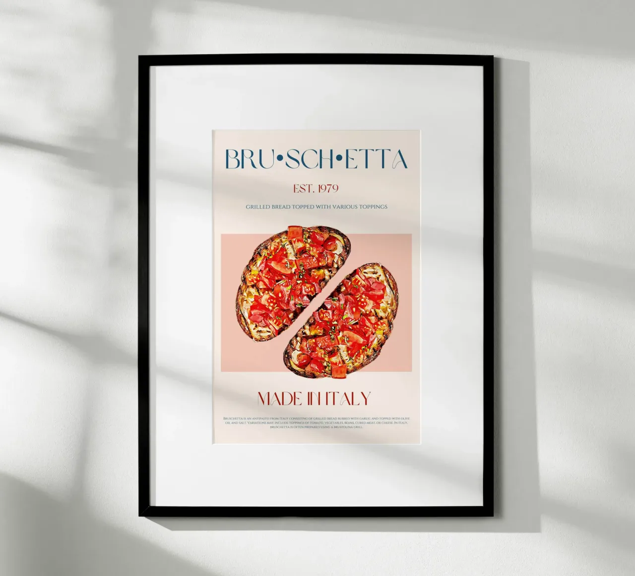 Bruschetta Print poster by KOKRPrints