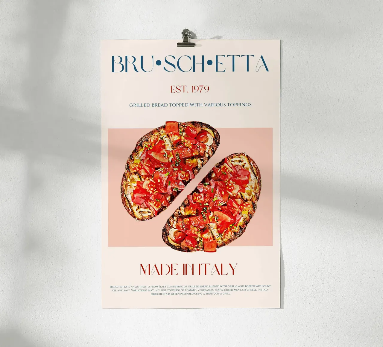 Bruschetta Print poster by KOKRPrints