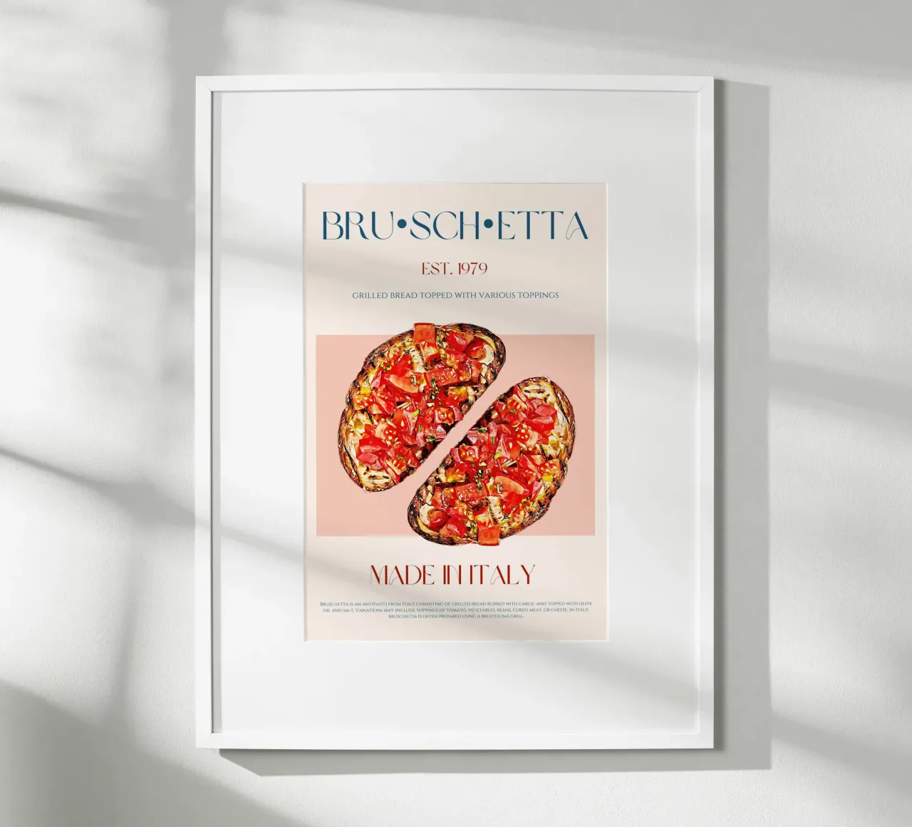Bruschetta Print poster by KOKRPrints