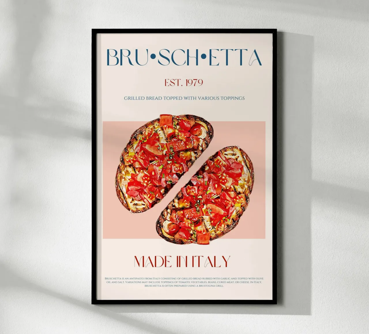 Bruschetta Print poster by KOKRPrints