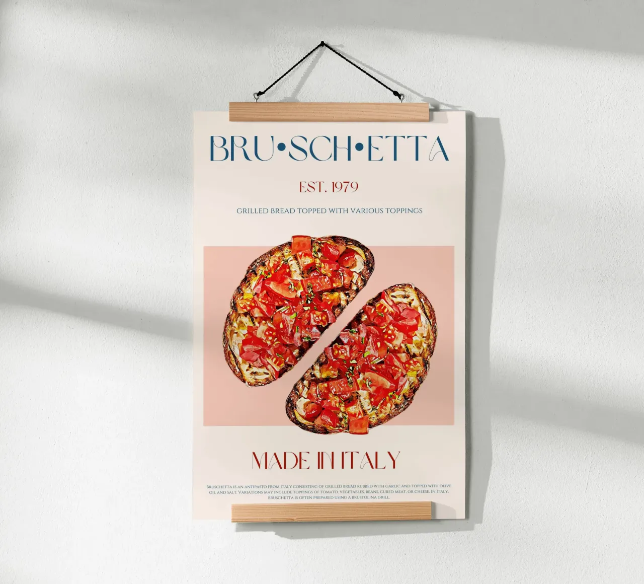 Bruschetta Print poster by KOKRPrints