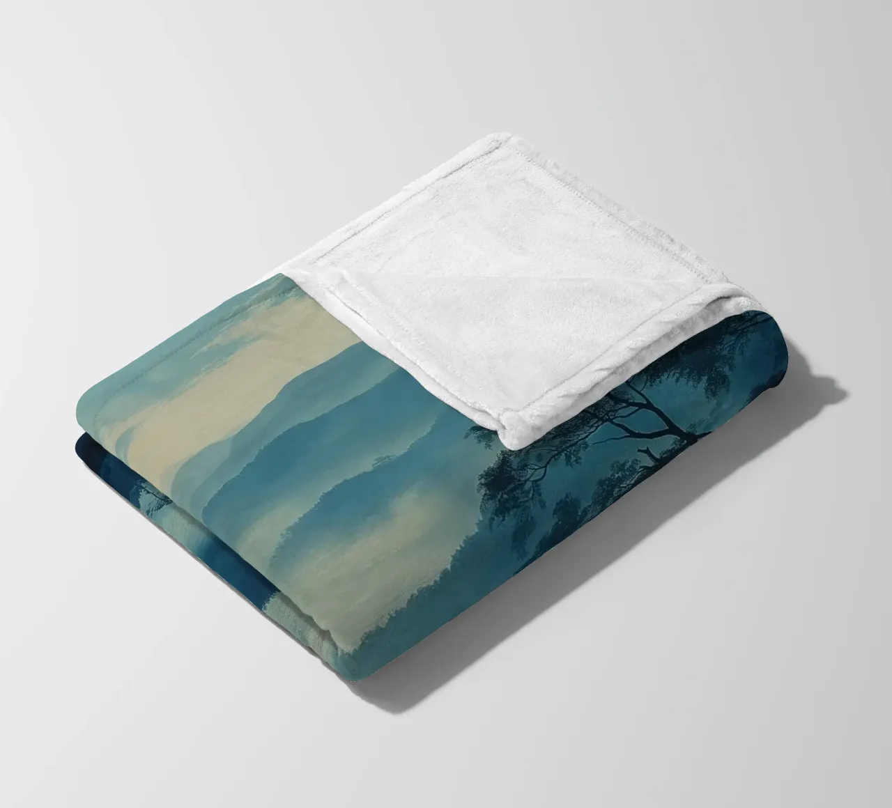 Mist emerge 4 - teal, icon coperta in pile da The Quiet Senju