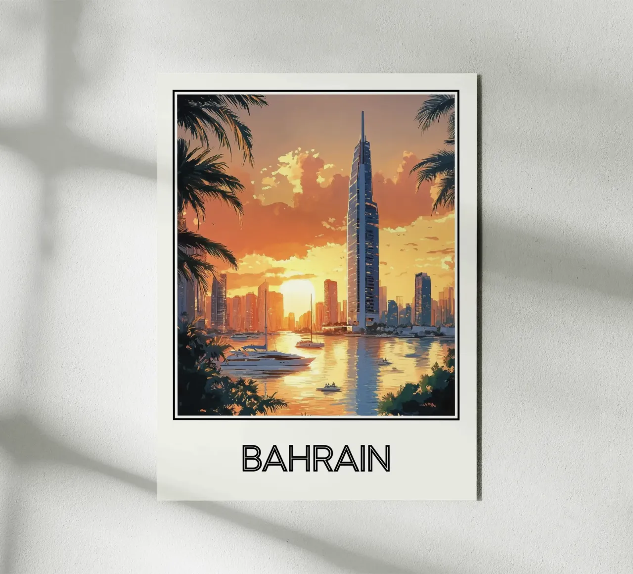 Manifesto del Bahrein alluminio dibond da Frame the World