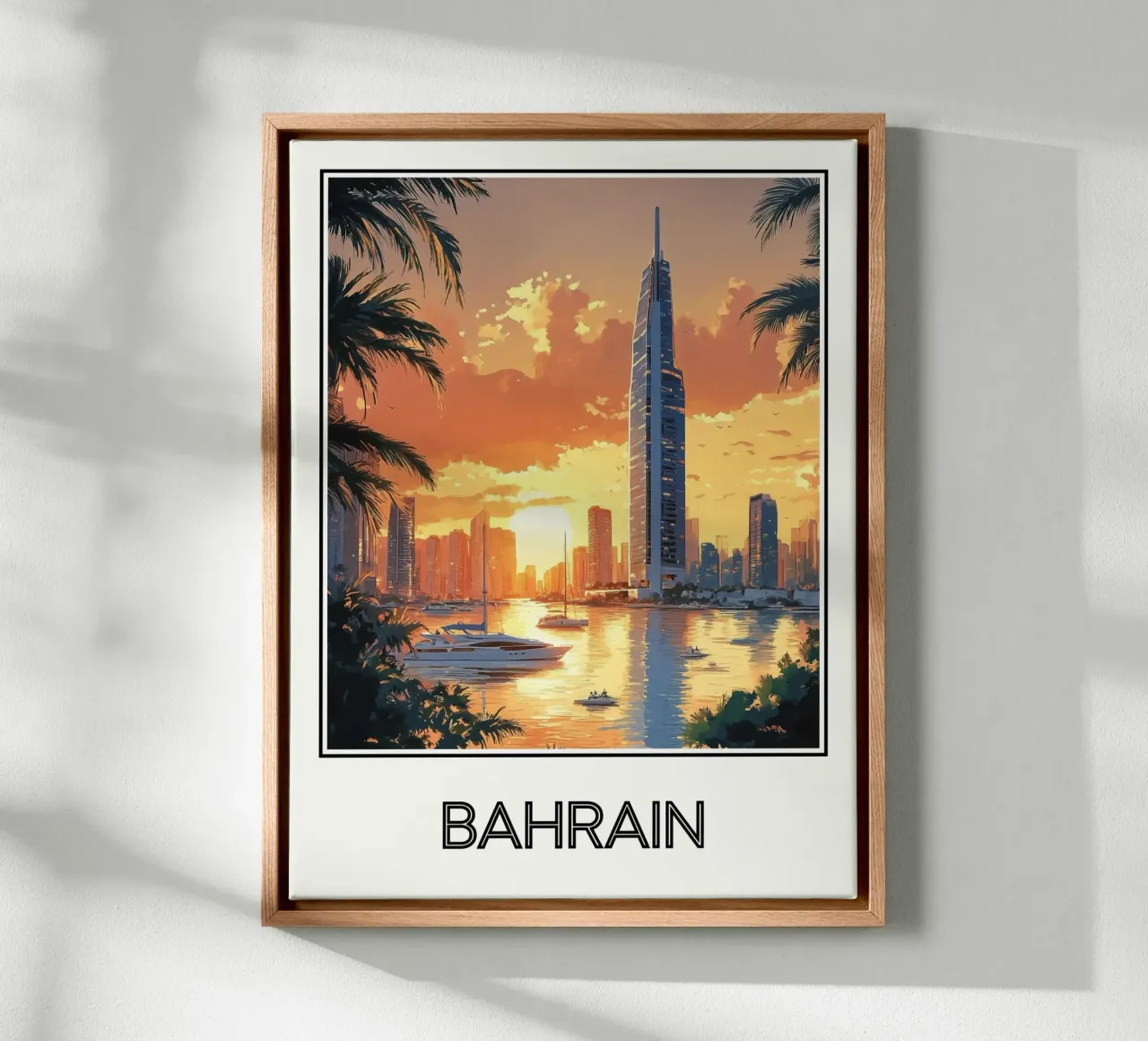 Bahrein tela con Cornice a cassetta da Frame the World