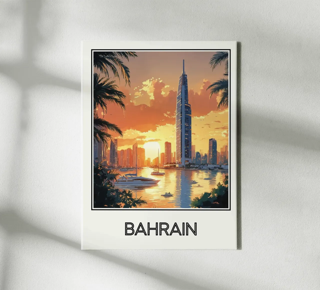 Bahrein tela con Cornice a cassetta da Frame the World