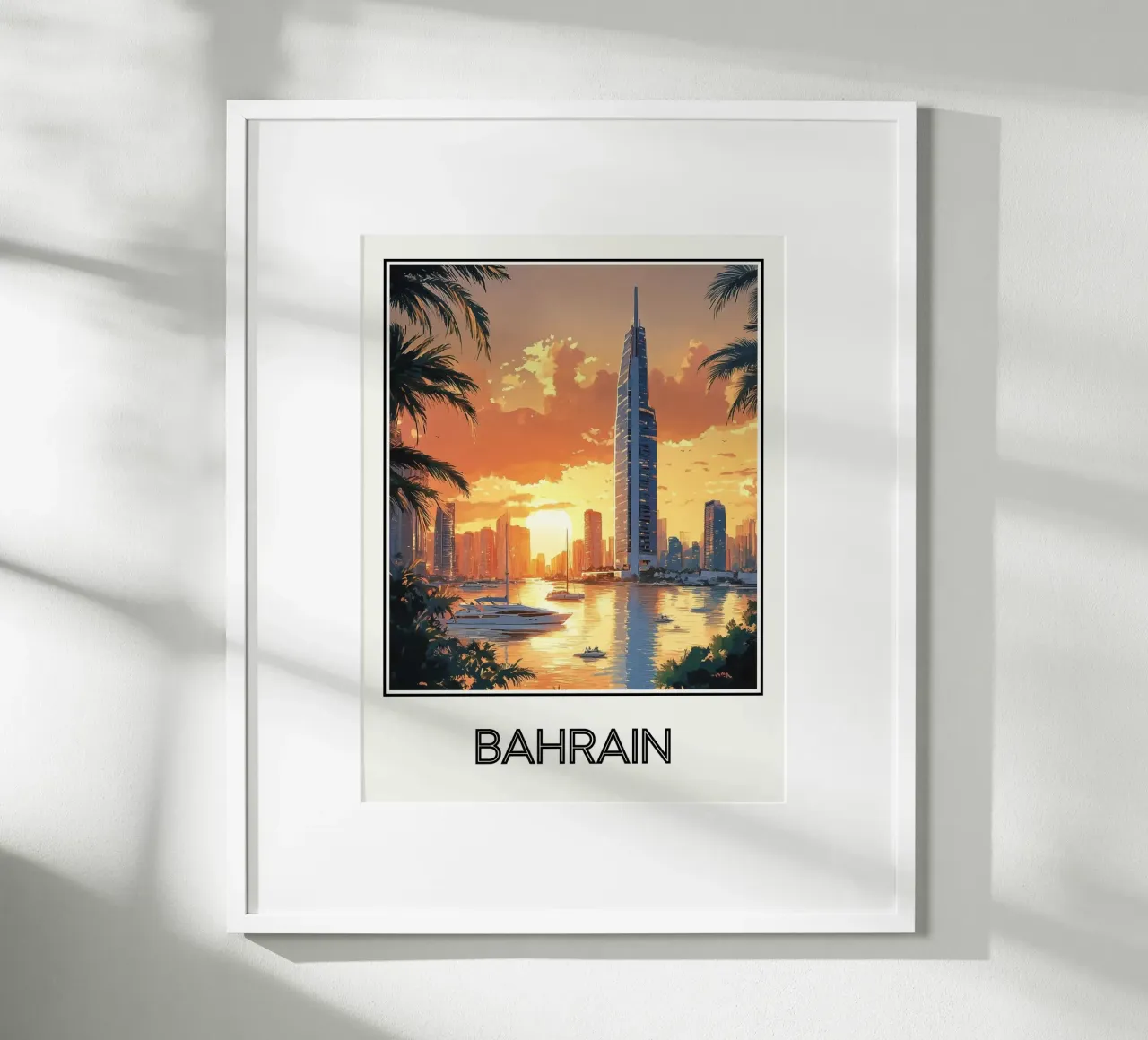 Bahrein poster con telaio in alluminio da Frame the World