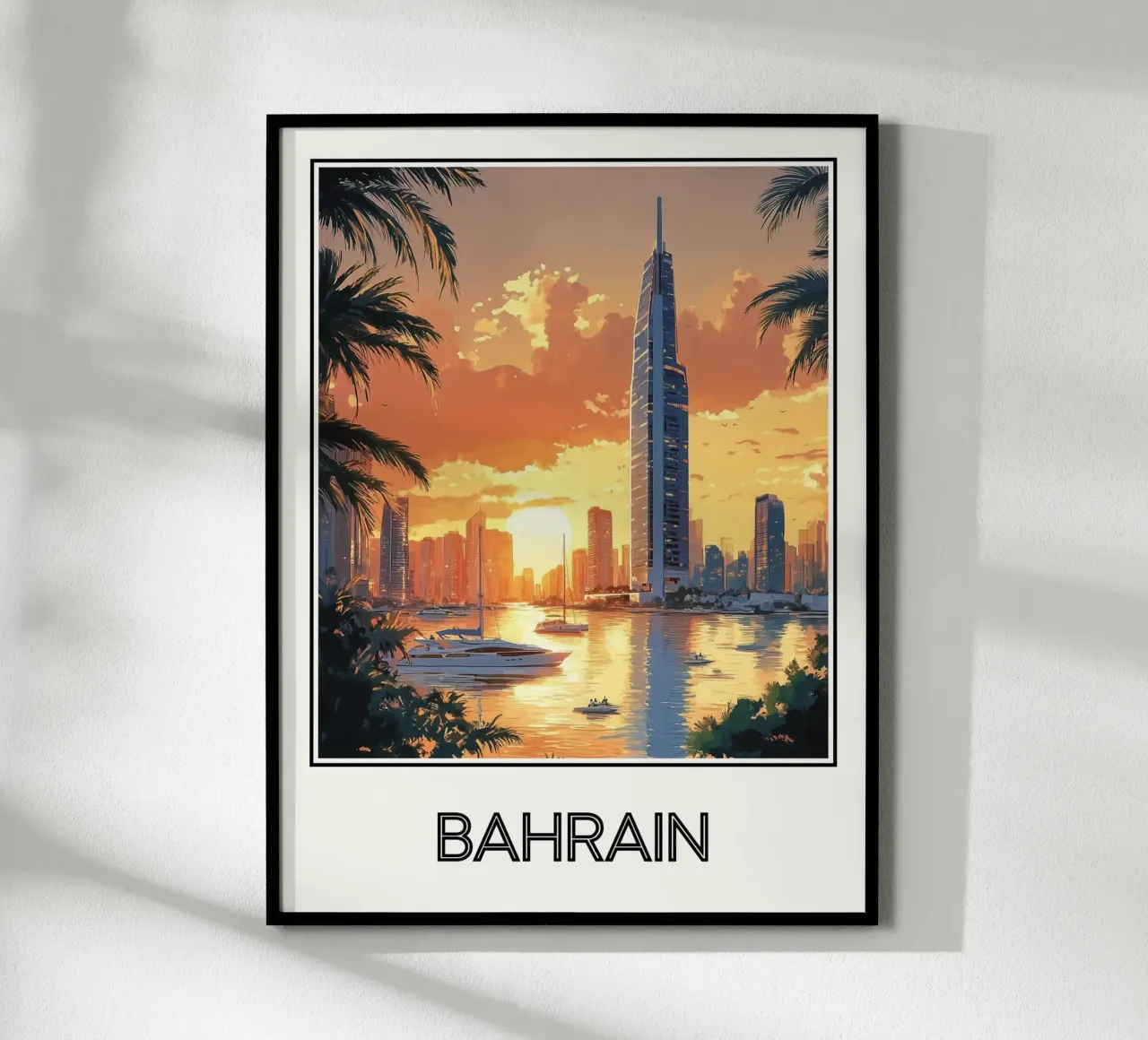 Bahrein poster con telaio in alluminio da Frame the World
