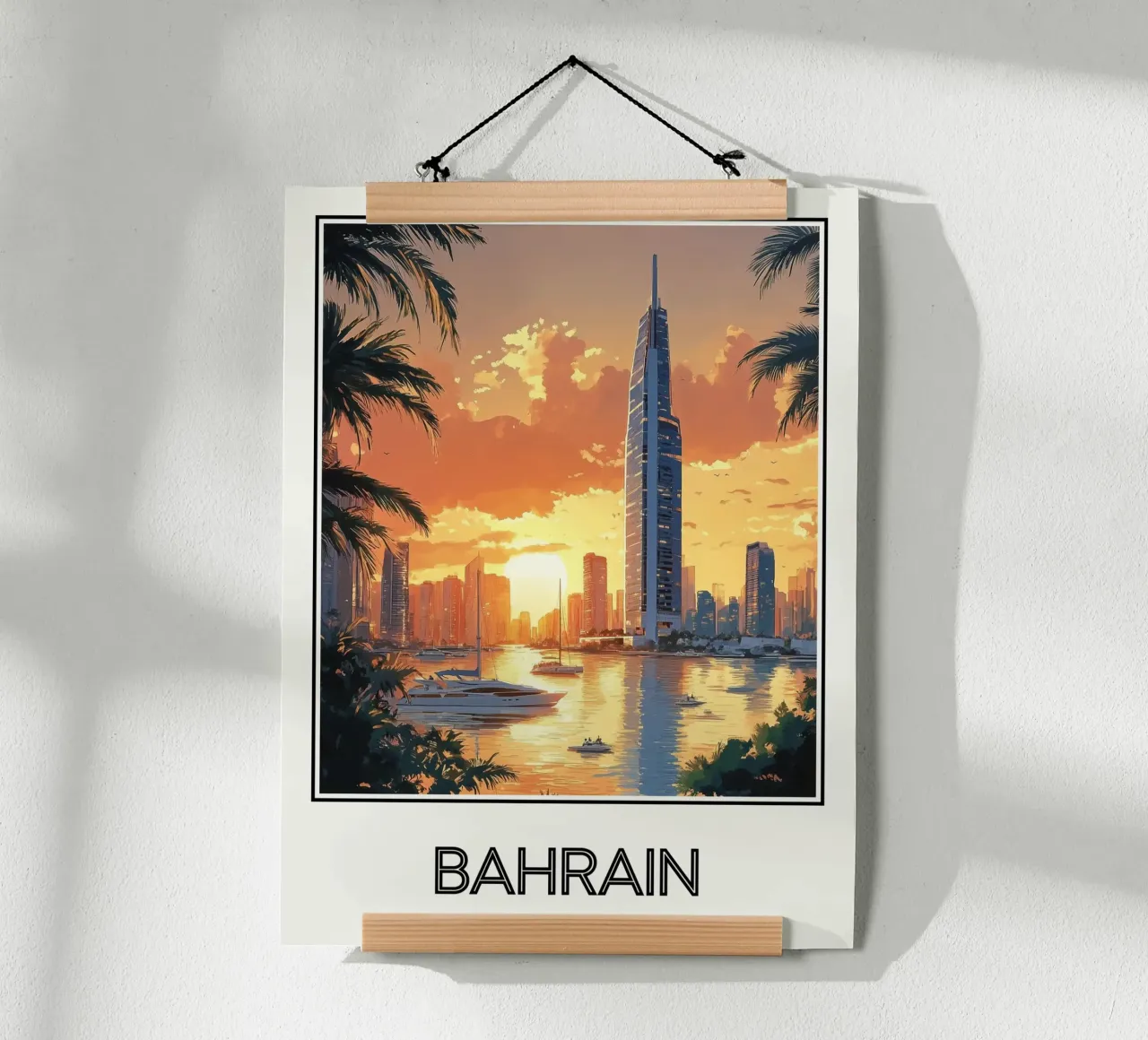 Bahrein poster con telaio in alluminio da Frame the World