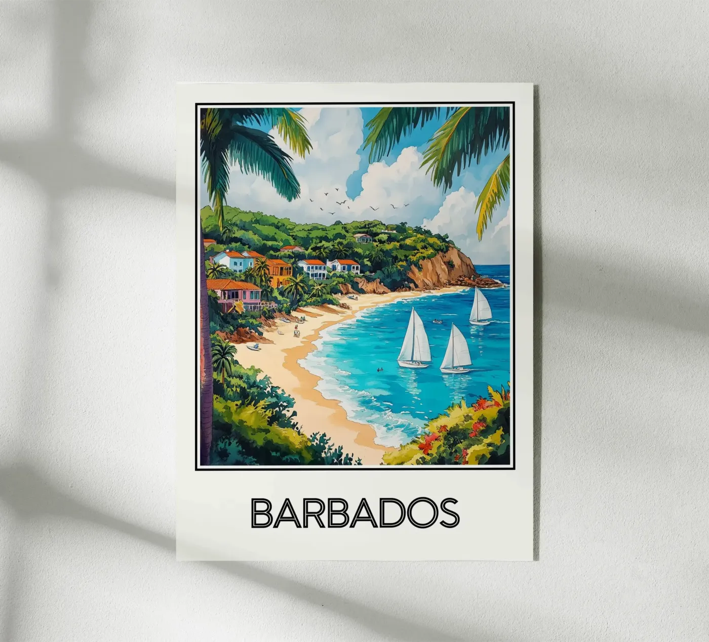 Affiche La Barbade plexiglass da Frame the World