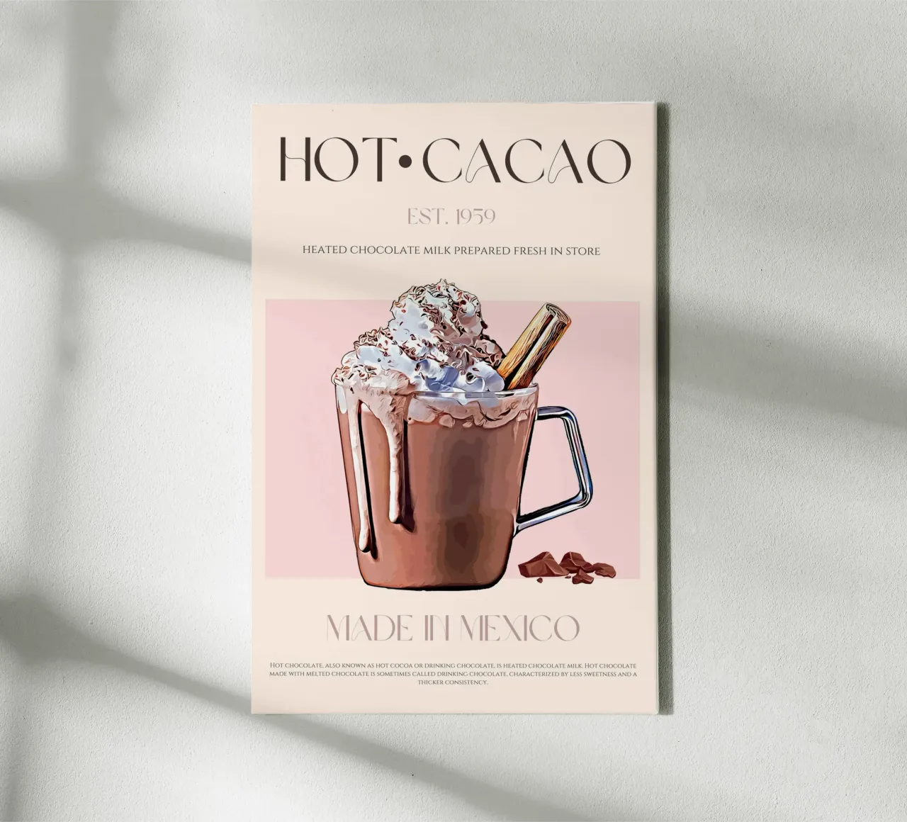 Hot Cacao Print canvas by KOKRPrints
