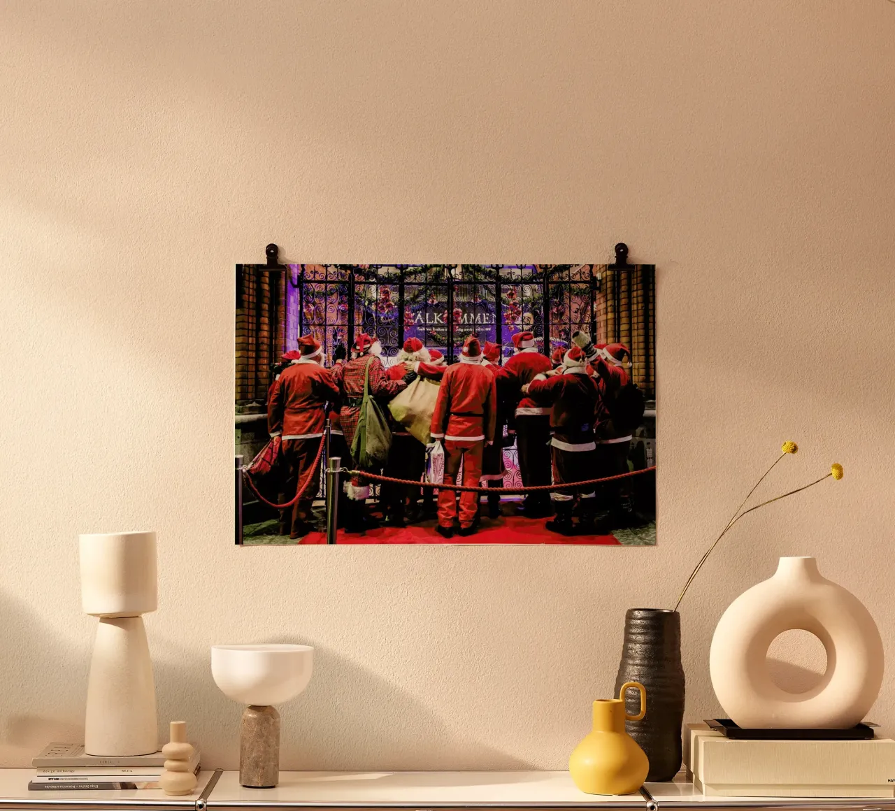 Santas V - Martin Johansson poster con telaio in legno da Pictufy